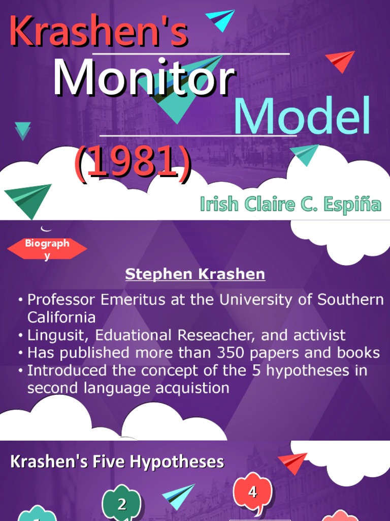 Krashen's Monitor Model PDF Human Communication Applied Linguistics