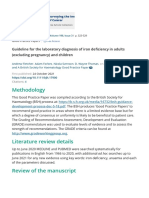 Methodology: Guideline For The Laboratory Diagnosis of Iron De!ciency in Adults (Excluding Pregnancy) and Children
