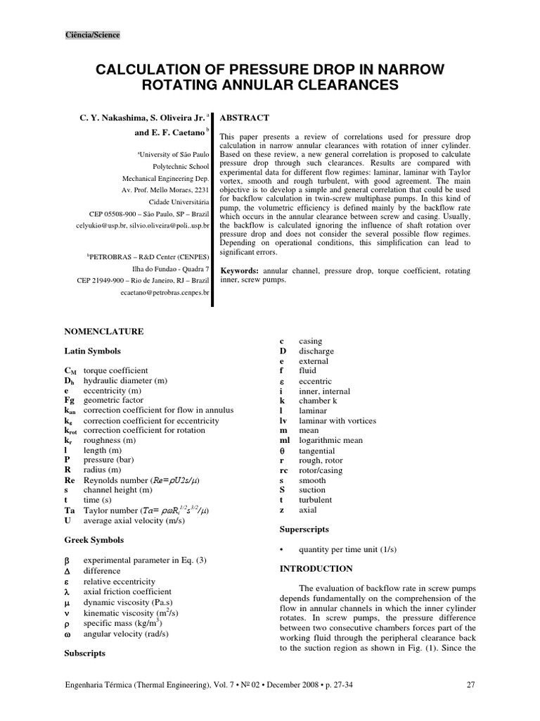 Engineers' Guide to Pressure Drop | PDF | Pump | Laminar Flow