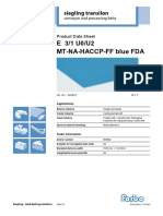 Data Sheet: E 3/1 U0/U2 Mt-Na-Haccp-Ff Blue Fda