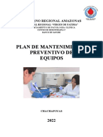 Plan de Mantenimiento Preventivo Equipos 2022