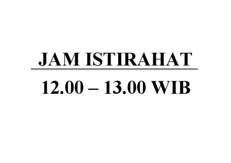 Jam Istirahat PDF