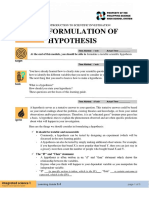 SLG 6.4 Formulation of Hypothesis