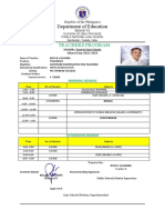 Tudela National High School Teacher Program Schedule 2022-2023