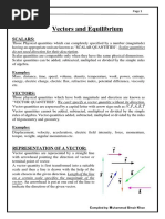 CH # 2 Vectors and Equilibrium