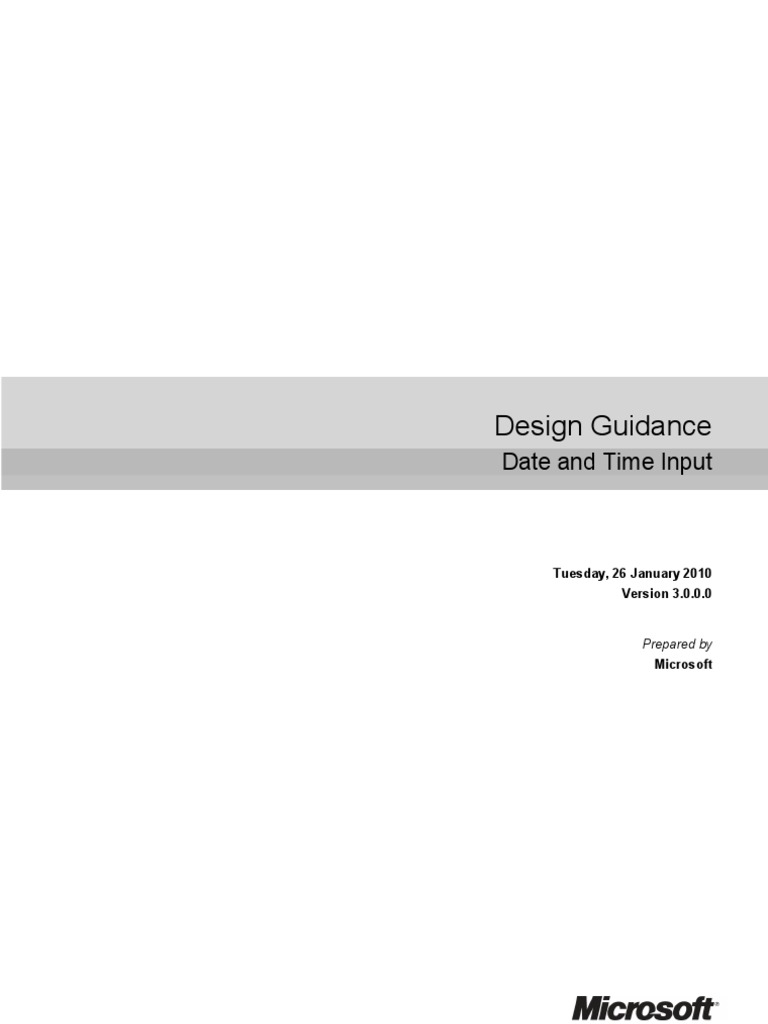 Design Guidance - Date and Time Input | PDF | Icon (Computing ...
