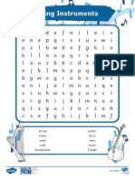 String Instruments Wordsearch