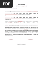 DEED OF ASSIGNMENT - Template