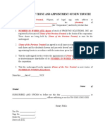 Cancellation of Trust and Appointment of New Trustee (Template)