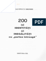 Drimbe M.O. - 200 de Identitati Si Inegalitati Cu Partea Intreaga