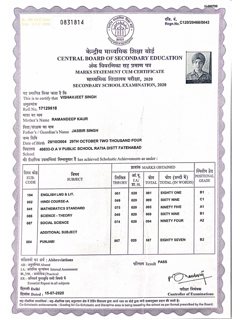 10 TH Marks | PDF