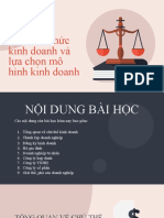 Bai 5 - Cac Hinh Thuc KD Va Lua Chon Mo Hinh KD