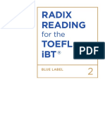 RADIX TOEFL Reading Blue Label 2 - 우리말 정답및해설