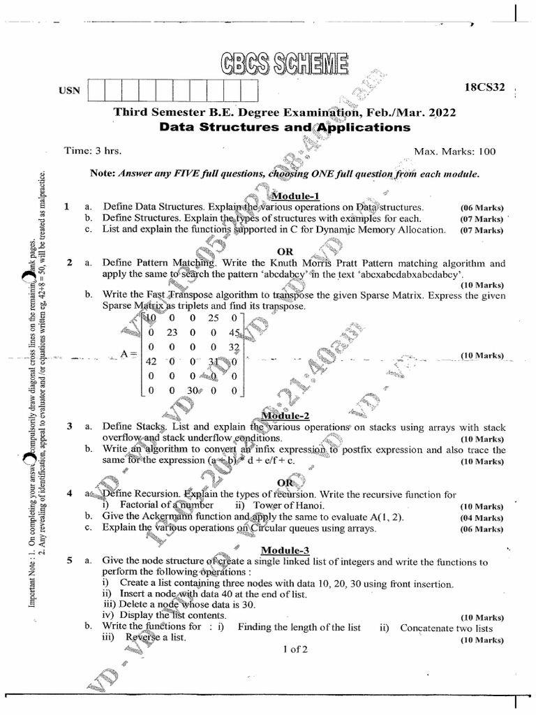 DSA 2022 Paper | PDF