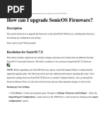 How Can I Upgrade SonicOS Firmware