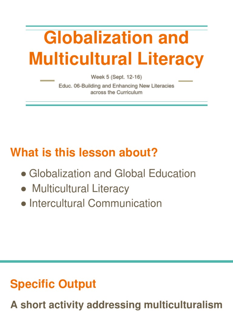 globalization and multicultural literacy essay