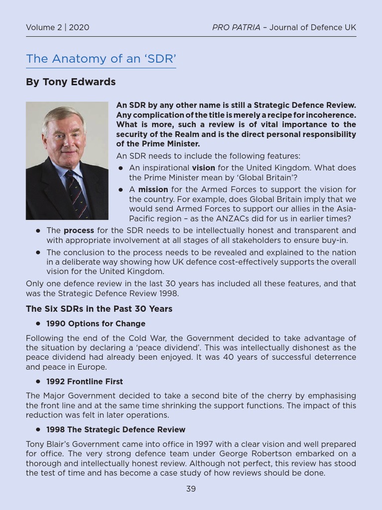 Anatomy of A Strategic Defence Review - Tony Edwards - 2020 | PDF ...