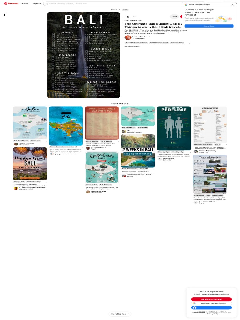 Ultimate Bali Travel Guide &amp; Bucket List | PDF