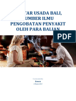 Lontar Usada Bali, Sumber Ilmu Pengobatan Penyakit Oleh para Balian