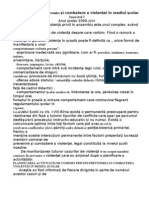 Raportul Comisiei de Prevenire Şi Combatere A Violenţei În Mediul Şcolar