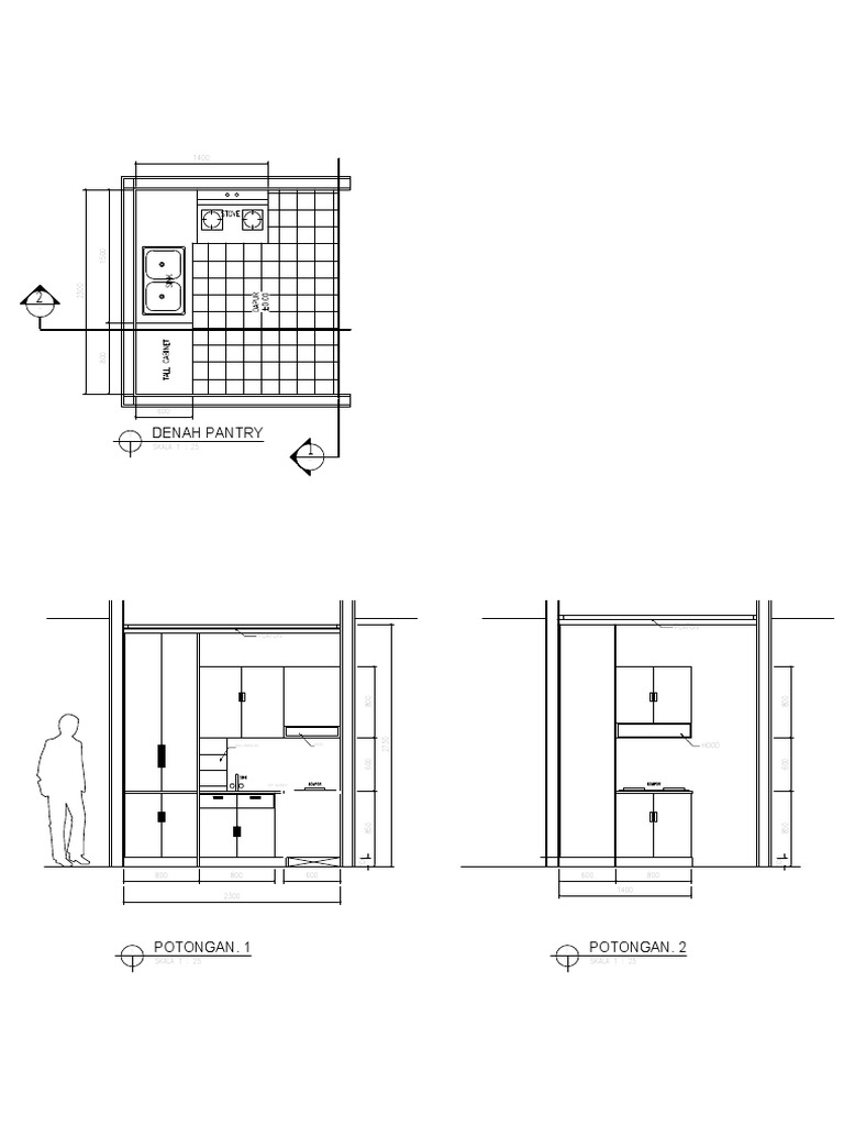 Denah Pantry - Initial Dimension | PDF