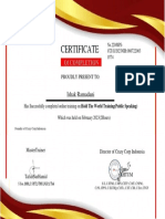 Public Speaking Certificate-Ishak Ramadani