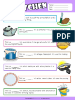 Kitchen Esl Vocabulary Find The Words Worksheet For Kids Paragraf