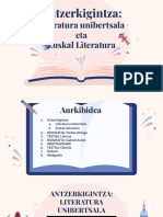 Antzerkigintza - Literatura Unibertsala