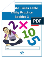 Daily Times Table Practice Booklet
