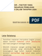 Faktor Pemilihan Makanan