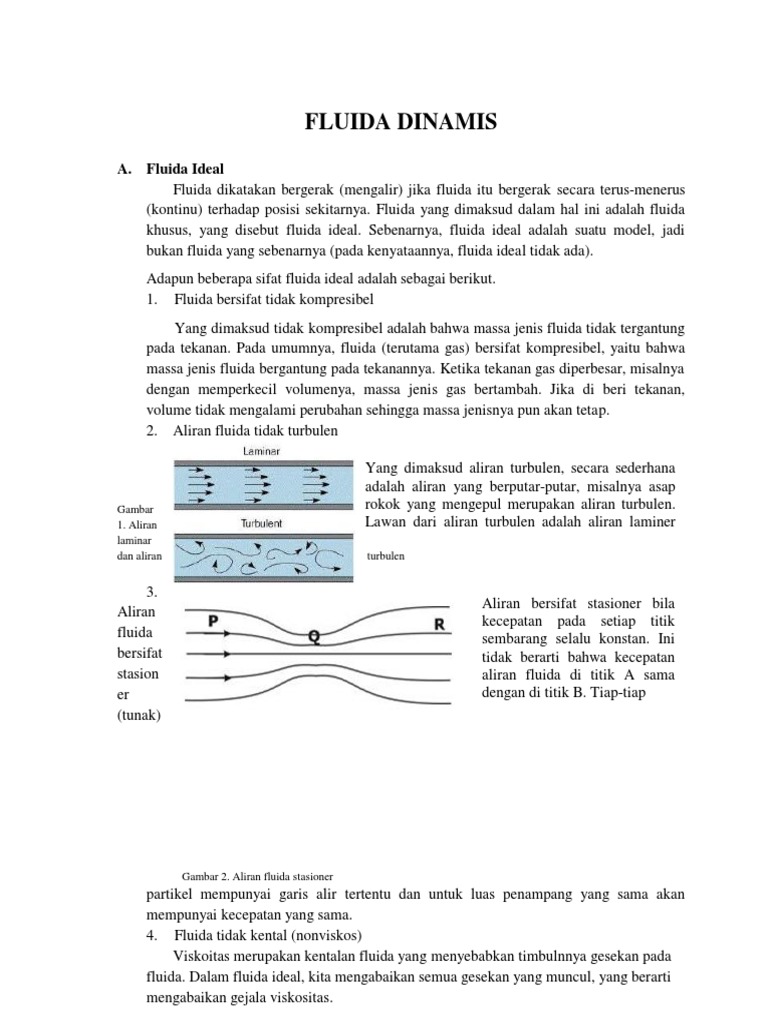 Materi Fluida Dinamis Kelas 11 | PDF