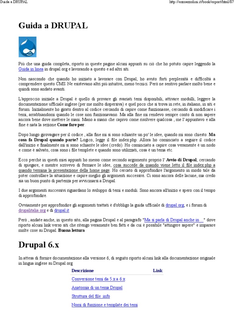 Guida A Drupal | PDF