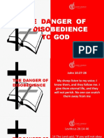 The Danger of Disobedience to God