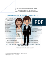 Afjef Matrimonial Cert Form