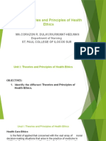 Theories and Principles of Health Ethics