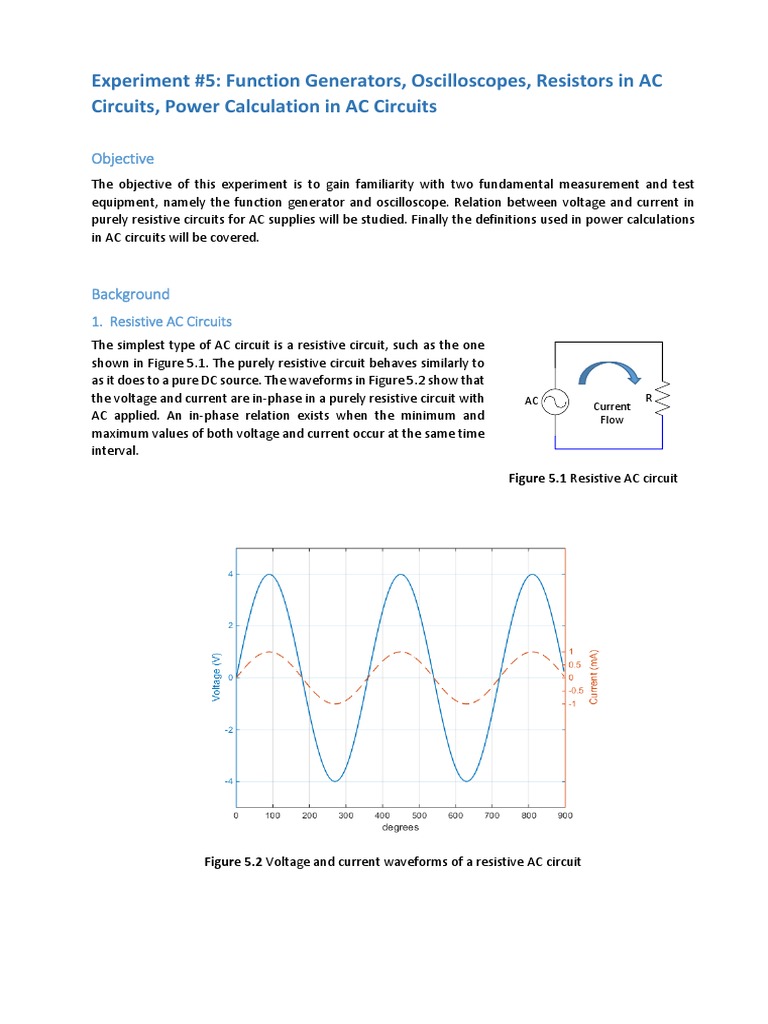 Understanding AC Circuits Measuring Voltage, Current, and Power Using