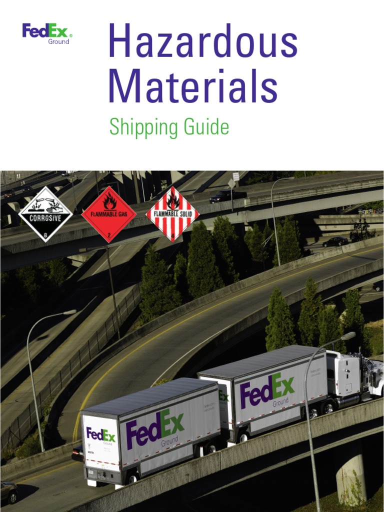 Fedex Hazmat Shipping Guide PDF Dangerous Goods Fed Ex