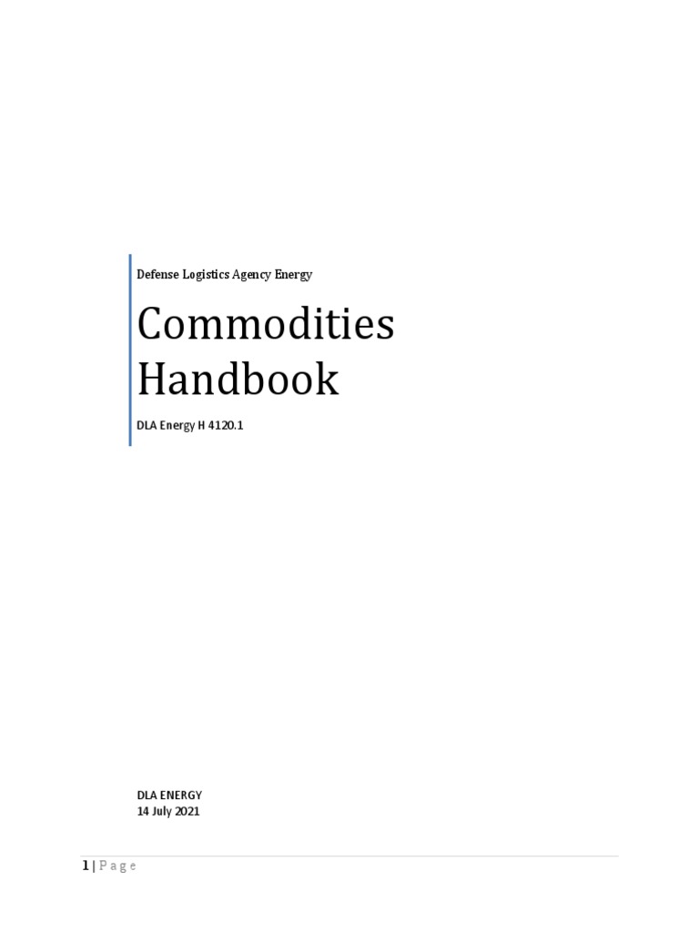 Commodities Handbook Jul 2021 PDF Jet Fuel Gasoline