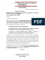 Carta de Renuncia Laboral