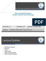 Lecture 1 - OOP PHP