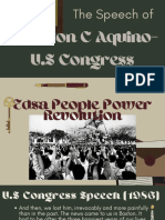 The Speech Of: Corazon C Aquino-U.S Congress