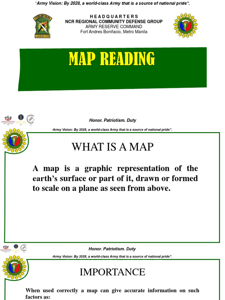 Map Reading 2023 Pdf Compass Map