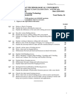 GTU BE-SEMESTER-VI Metal Forming Technology Exam Questions