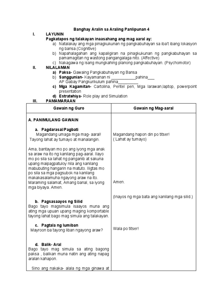 Sample Detailed Lesson Plan in AP | PDF