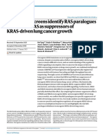 Multiplexed Screens Identify RAS Paralogues HRAS and NRAS As Suppressors of KRAS-driven Lung Cancer Growth