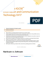 Cambridge IGCSE ICT - Chapter 1 - Types and Components of Computer Systems