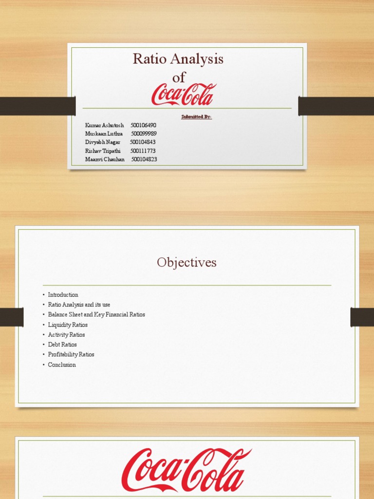 Ratio Analysis of CocaCola PDF Financial Ratio Market Liquidity