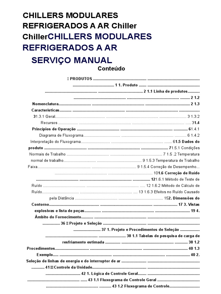 Chillers modulares refrigerados a ar | PDF | Refrigeração | Ar condicionado