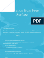 Evaporation From Free Surface