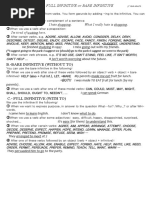 Gerunds & Infinitives Chart